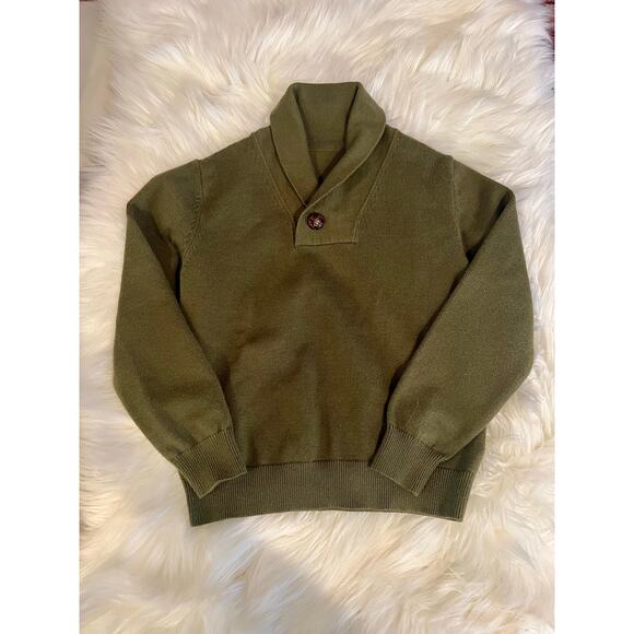 Makkrom Toddler Baby Boy Girl Shawl Collar Pullover Cable Sweaters Knit V Neck - Picture 2 of 6